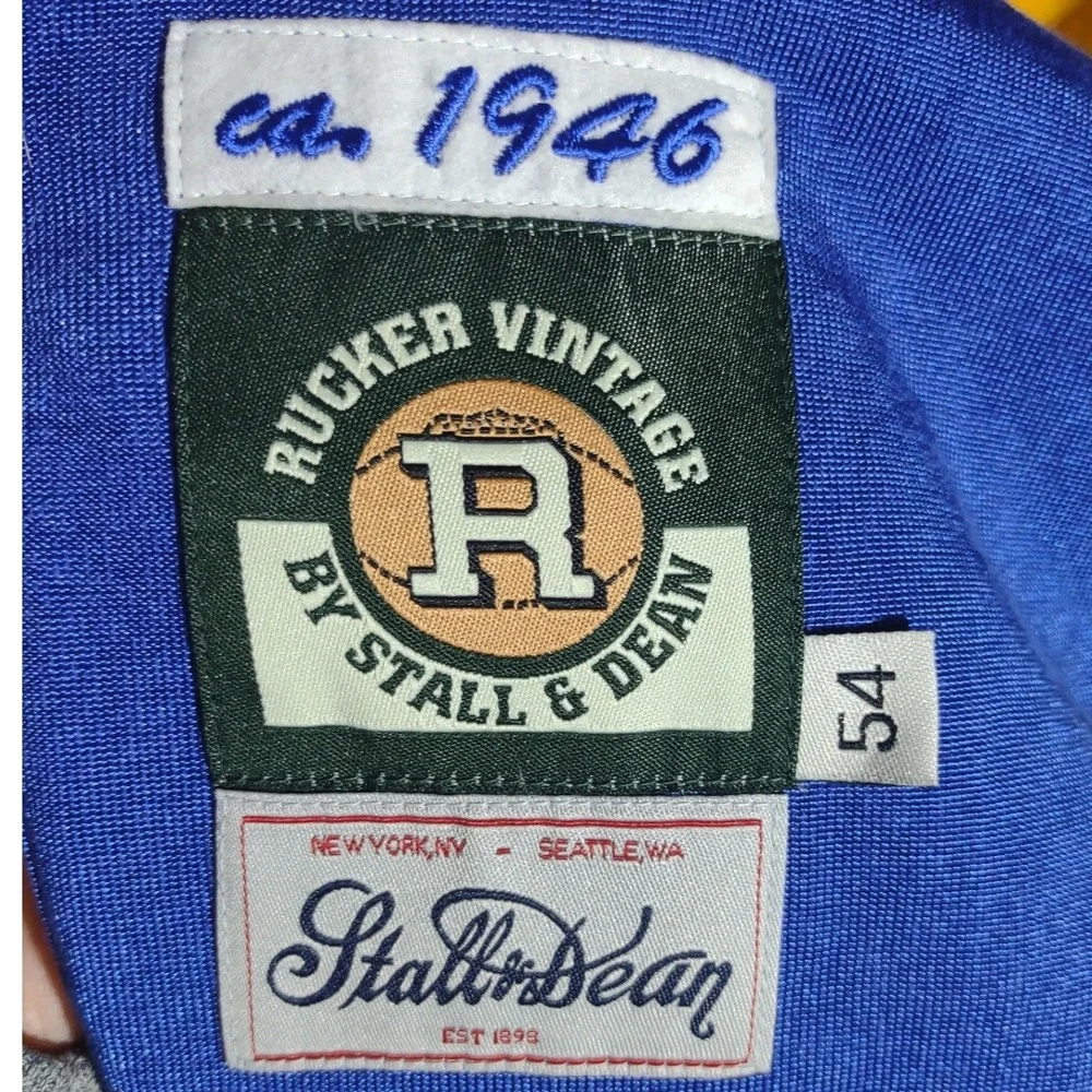 Stall & Dean Rucker Vintage Cougars Jersey Mens 2XL Royal Blue Yellow 8 R14-SSCG